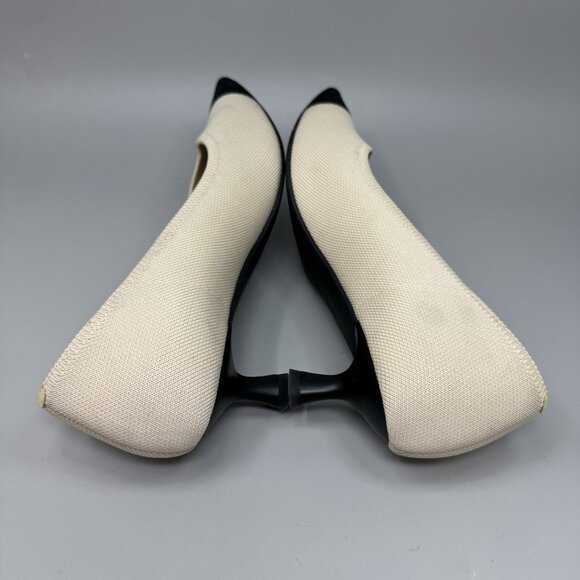 Vivaia Scarlett Pointed Toe Kitten Heels Almond Black Women's Size 39 / US 8.5 - Picture 7 of 9